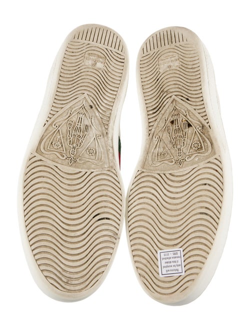 Gucci Web Accent Leather Sneakers