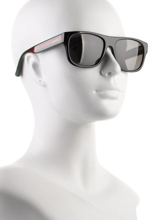 Gucci Web Accent Wayfarer Sunglasses
