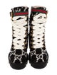 Gucci GG Logo Tweed Combat Boots