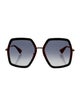 Gucci Web Accent Square Sunglasses