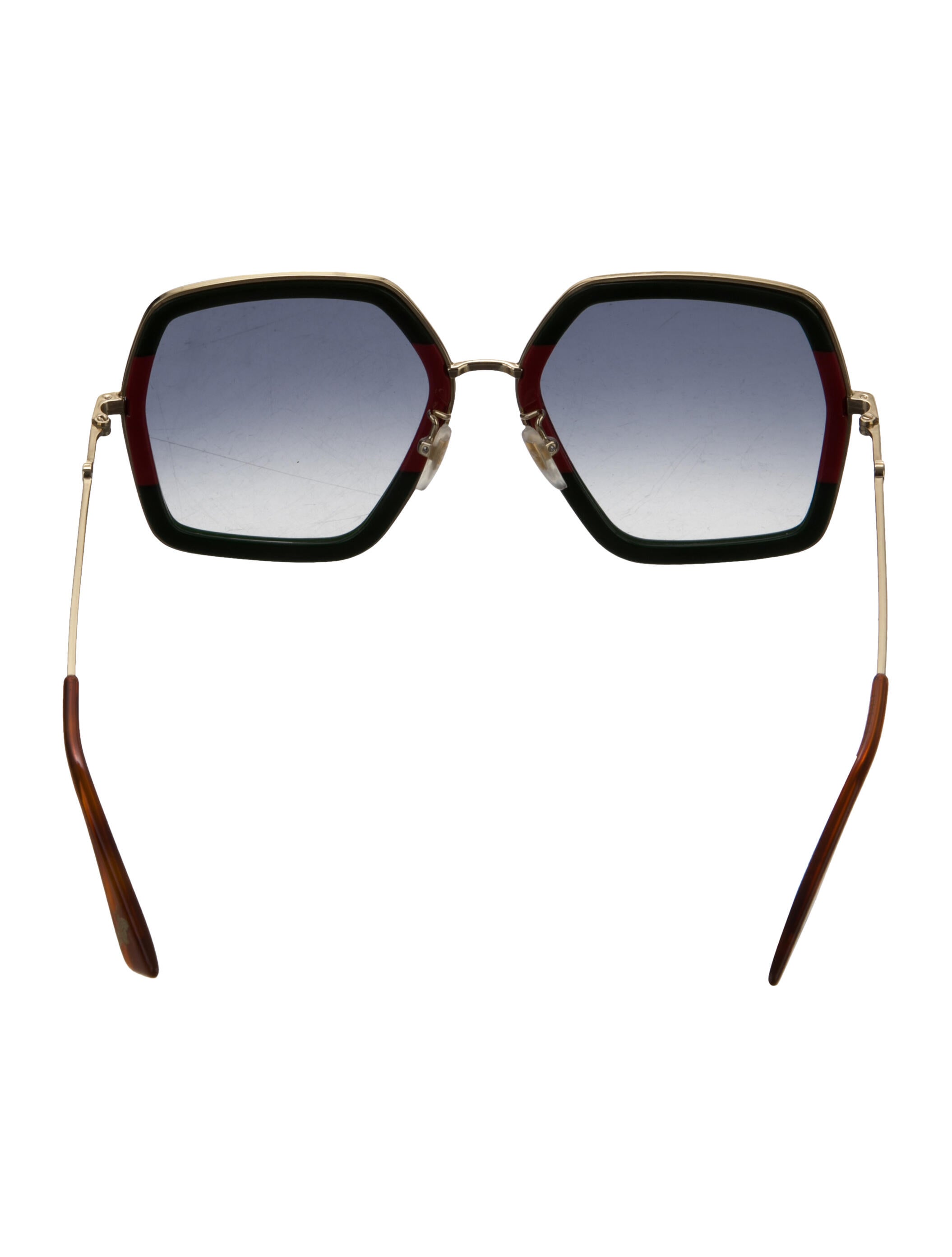 Gucci Web Accent Square Sunglasses