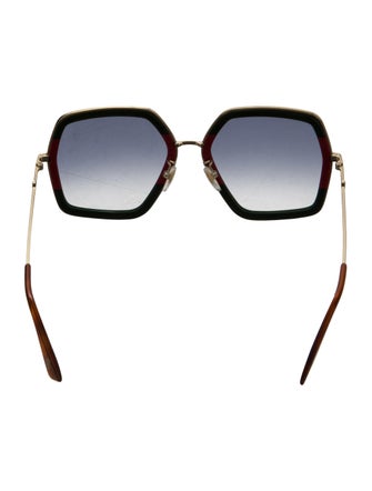 Gucci Web Accent Square Sunglasses
