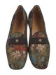 Gucci Floral Print Bow Accents Loafers