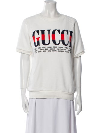 Gucci Graphic Print Crew Neck T-Shirt