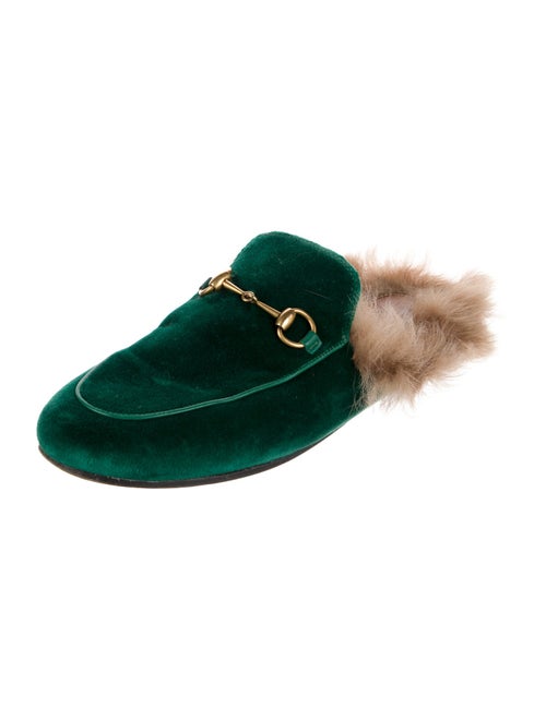 Gucci Horsebit Accent Velvet Mules