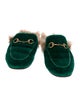Gucci Horsebit Accent Velvet Mules