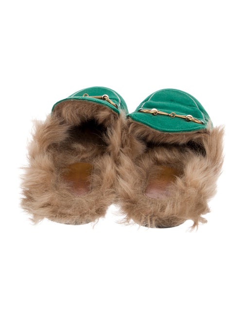 Gucci Horsebit Accent Velvet Mules