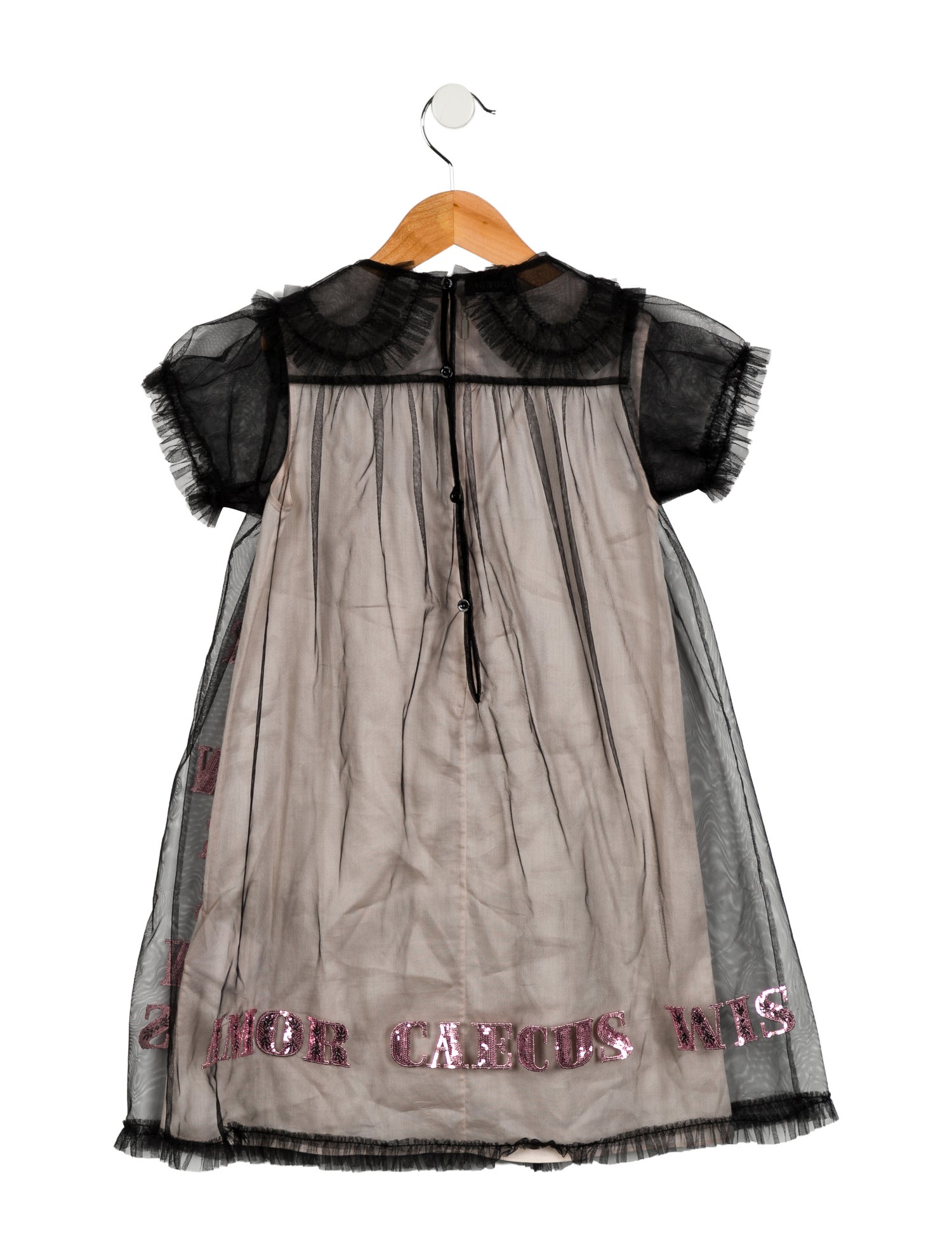 Gucci Girls' Mesh Short Sleeve Dress