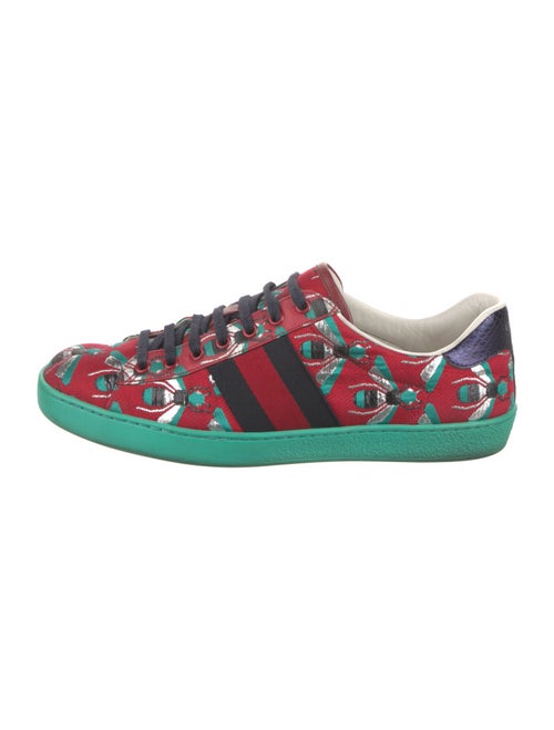 Gucci Bee Accent Printed Sneakers