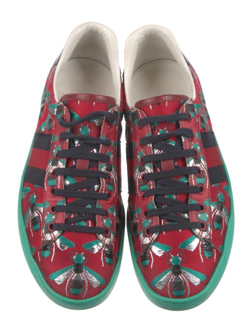 Gucci Bee Accent Printed Sneakers
