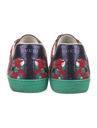 Gucci Bee Accent Printed Sneakers