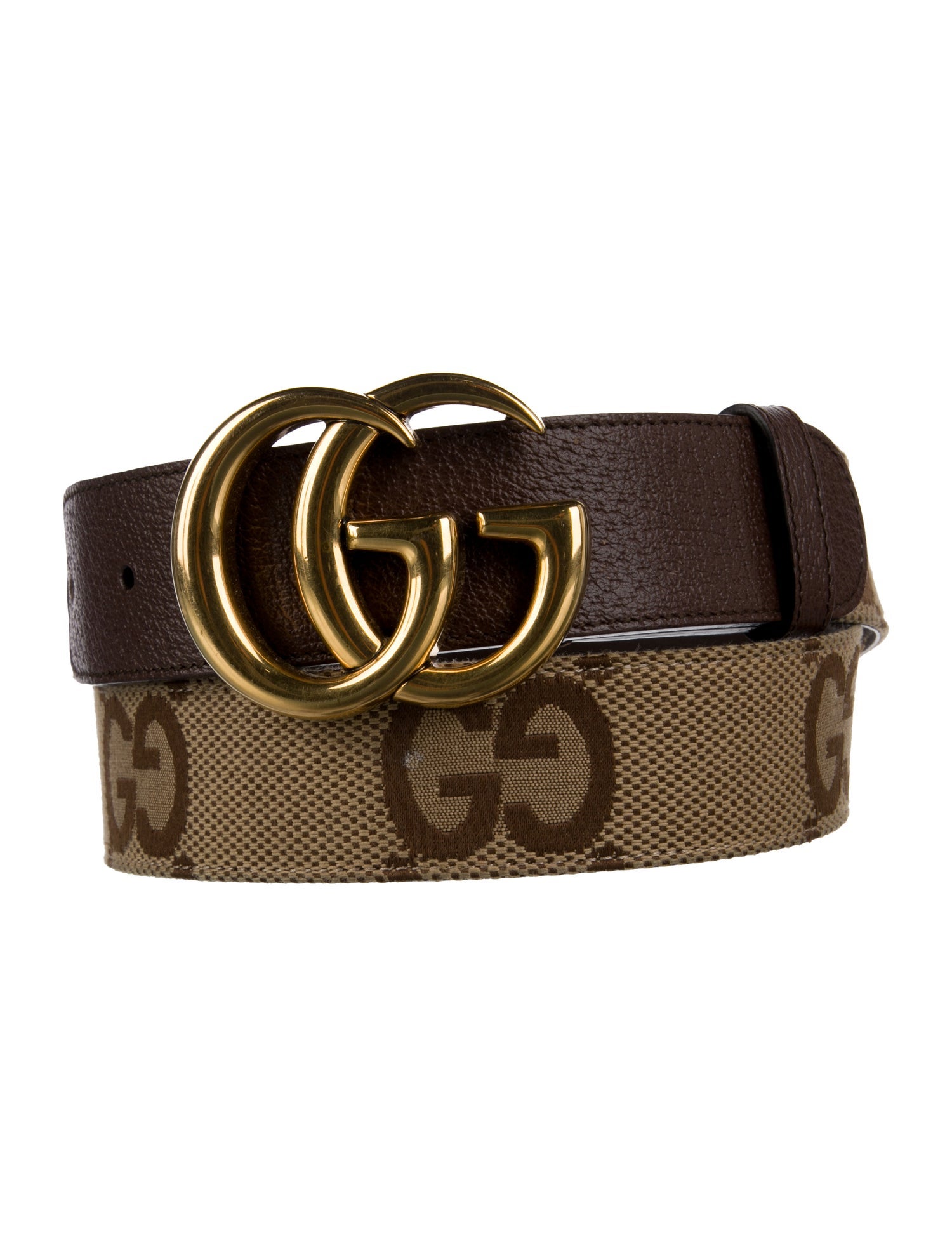 Gucci Double G Logo Canvas Belt