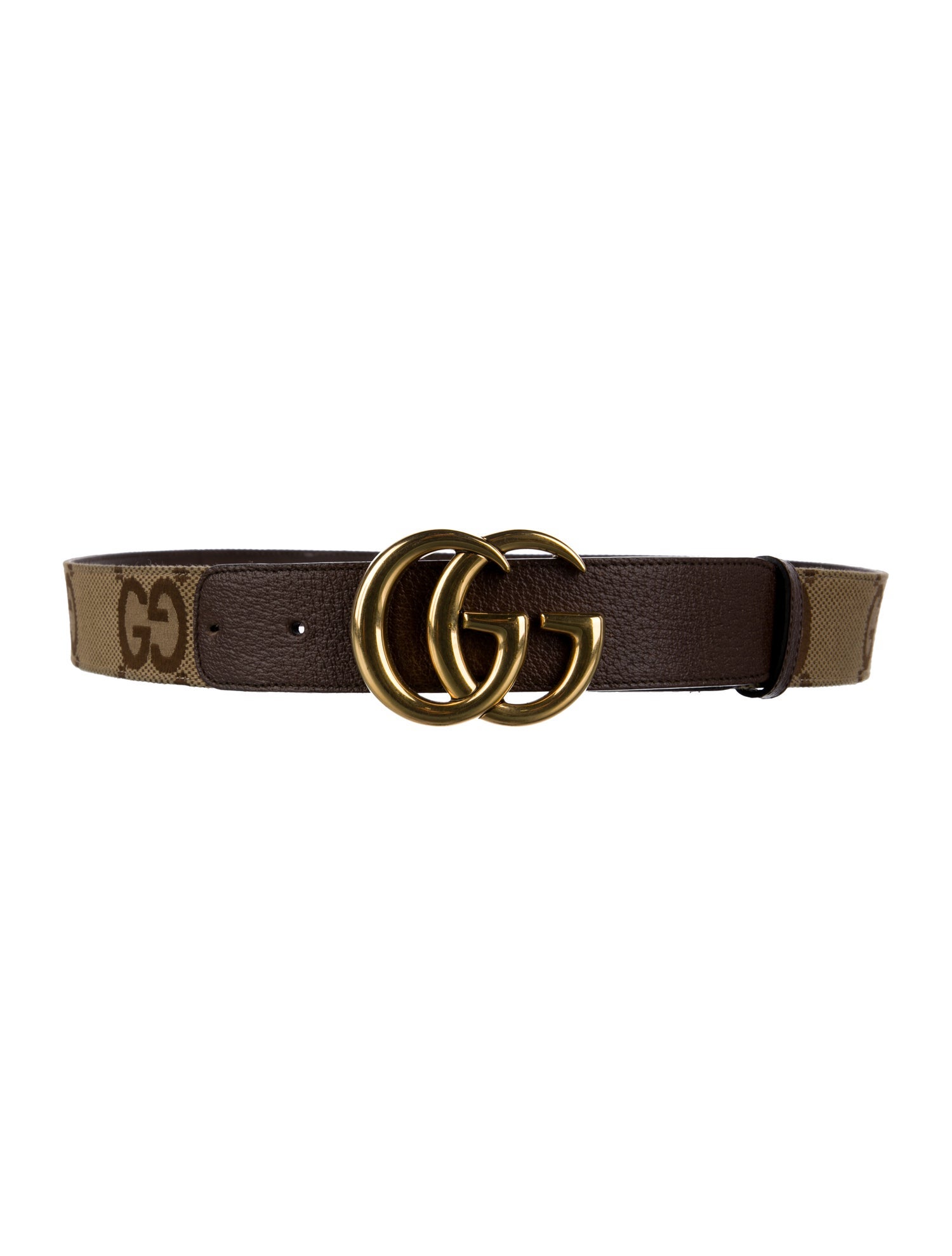 Gucci Double G Logo Canvas Belt
