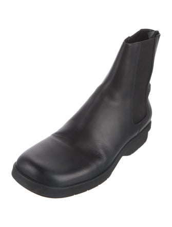 Gucci Web Accent Leather Chelsea Boots