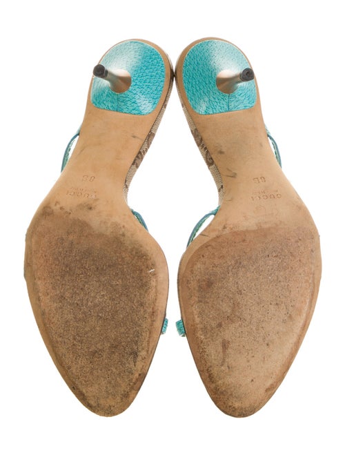 Gucci GG Canvas Leather Slides