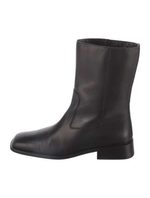 Gucci Web Accent Leather Rain Boots