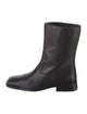 Gucci Web Accent Leather Rain Boots