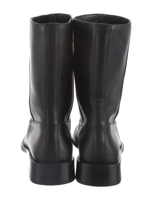 Gucci Web Accent Leather Rain Boots