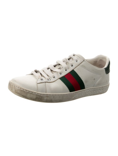 Gucci Web Accent Leather Sneakers