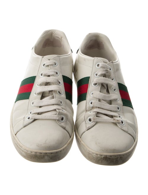 Gucci Web Accent Leather Sneakers