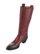 Gucci Leather Lasercut Accents Riding Boots