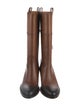 Gucci Leather Lasercut Accents Riding Boots