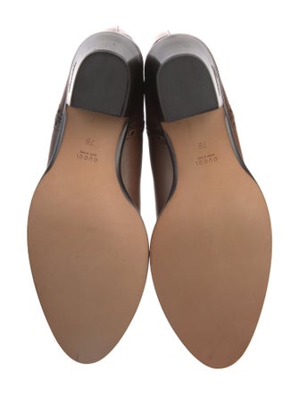 Gucci Leather Lasercut Accents Riding Boots