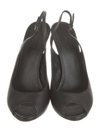 Gucci Leather Slingback Pumps