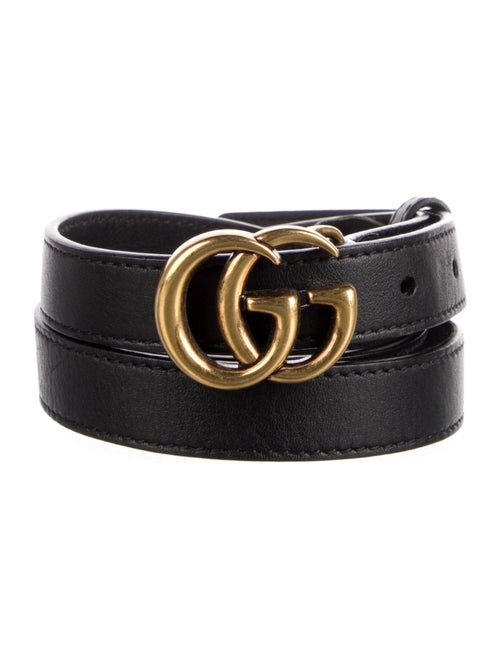 Gucci Double G Logo Skinny Belt