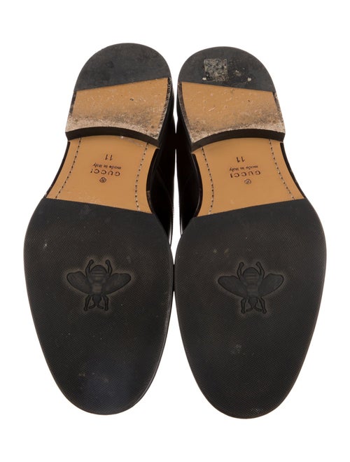 Gucci Web Accent Leather Derby Shoes