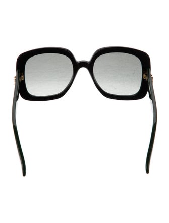 Gucci Web Accent Square Sunglasses