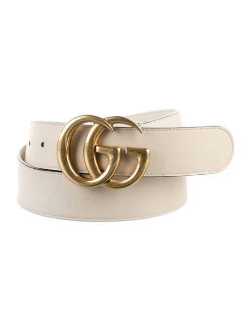 Gucci Double G Logo Leather Belt