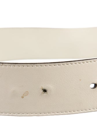 Gucci Double G Logo Leather Belt