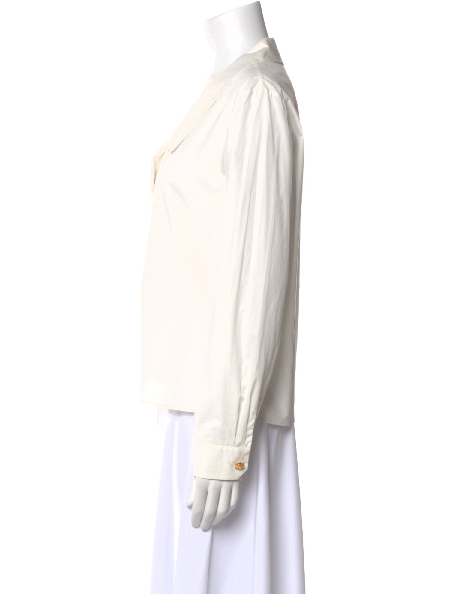 Gucci 2019 V-Neck Button-Up Top