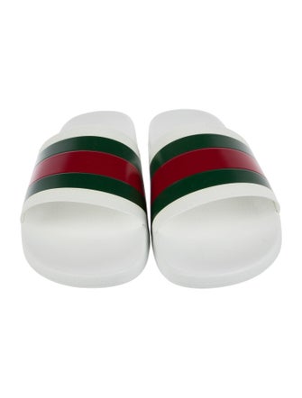 Gucci Web Accent Rubber Slides