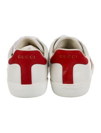 Gucci Web Accent Leather Sneakers