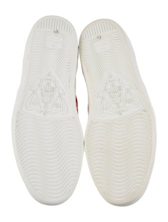 Gucci Web Accent Leather Sneakers