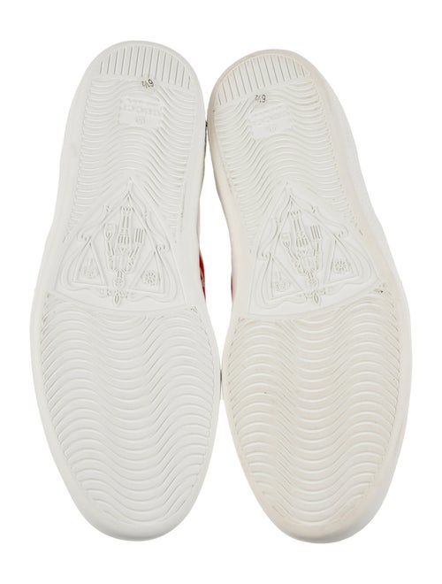 Gucci Web Accent Leather Sneakers