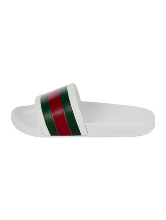Gucci Web Accent Rubber Slides
