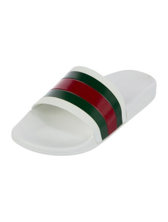 Gucci Web Accent Rubber Slides