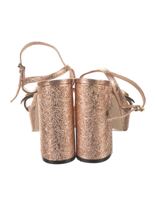 Gucci Running GG Logo Leather Sandals