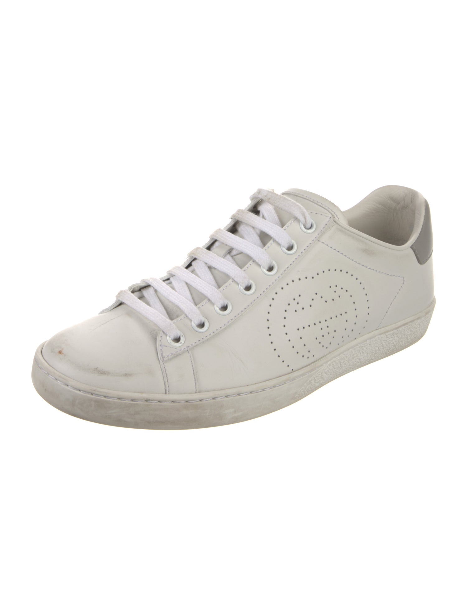 Gucci Interlocking G Logo Leather Sneakers