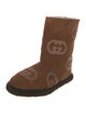 Gucci Interlocking G Logo Suede Boots