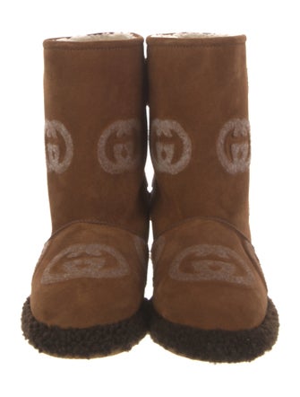 Gucci Interlocking G Logo Suede Boots