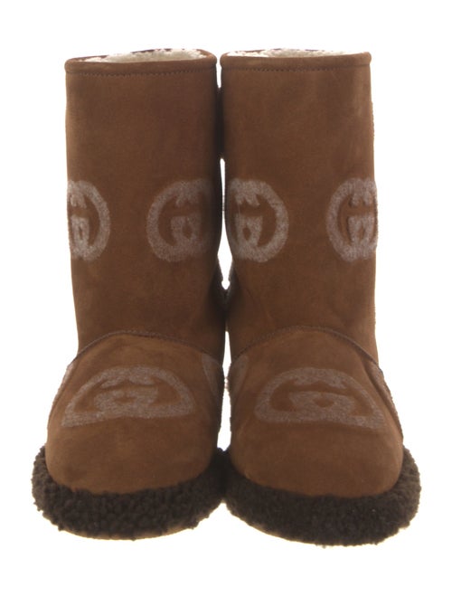 Gucci Interlocking G Logo Suede Boots