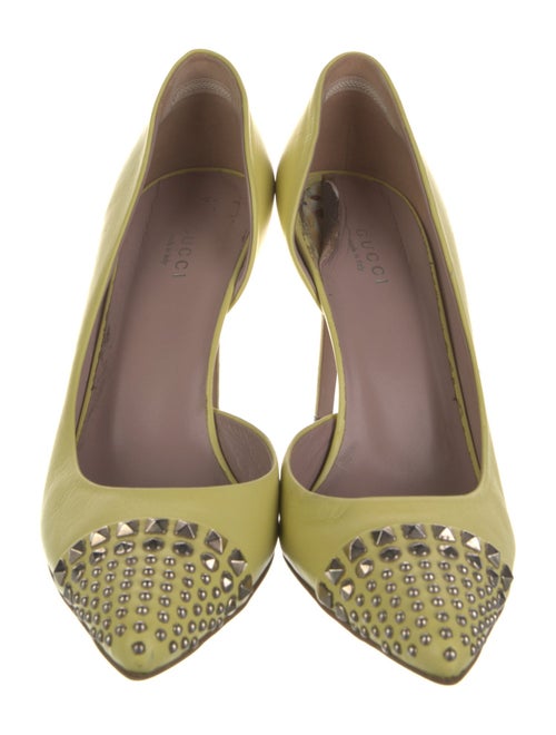 Gucci Leather Studded Accents D'Orsay Pumps