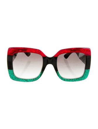 Gucci Web Accent Oversize Sunglasses