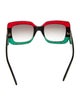 Gucci Web Accent Oversize Sunglasses