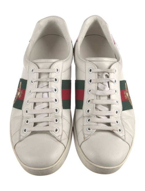 Gucci Web Accent Leather Sneakers