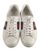 Gucci Web Accent Leather Sneakers